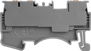 Degson Złączka szynowa 1,5mm2 1P 3-przewodowa zacisk push-in szara 3916 1