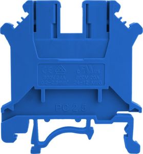 Degson Złączka szynowa przelotowa niebieska śrubowa 2,5mm2 1P VDE UL 5705 1