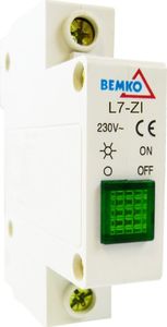 Bemko Kontrolka sygnalizacyjna1-fazowa zielona Wskaźnik obecności fazy lampka A15-L7-ZI Bemko 2006 1