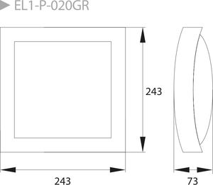Lampa sufitowa Bemko Oprawa elewacyjna LED VALANT 20W 4000K 1470LM IP65 GRAFIT Bemko 6851 7
