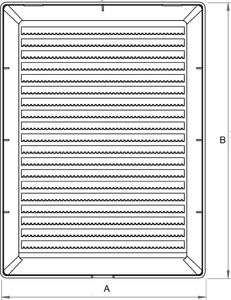 airRoxy Kratka wentylacyjna skośna z siatką 14x14 czarna/grafit AirRoxy 0945 5