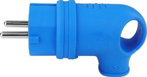 TP Electric Wtyczka gumowa kątowa 16A 230V niebieska Schuko 8918 2