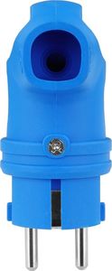 TP Electric Wtyczka gumowa kątowa 16A 230V niebieska Schuko 8918 3