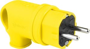 TP Electric Wtyczka gumowa kątowa 16A 230V żółta Schuko 8895 2