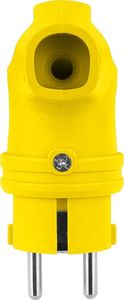 TP Electric Wtyczka gumowa kątowa 16A 230V żółta Schuko 8895 3