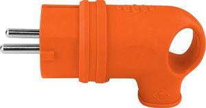 TP Electric Wtyczka gumowa kątowa 16A 230V pomarańczowa Schuko 8956 2