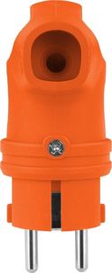 TP Electric Wtyczka gumowa kątowa 16A 230V pomarańczowa Schuko 8956 3