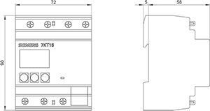 Siemens Cyfrowy wskaźnik panelowy mocy LCD 3-fazowy MID Siemens 3657 2