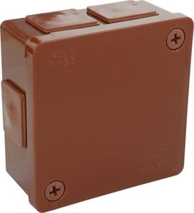 ViPlast 022-02 puszka n/t brązowa bez zacisków 6 wlotów 2 wkręty wym/zew 86x86x40 mm IP55 7908 3