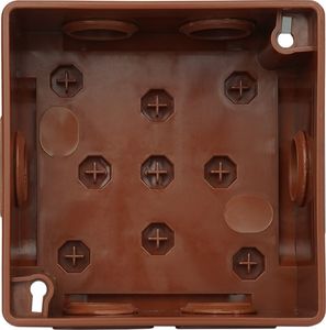 ViPlast 022-02 puszka n/t brązowa bez zacisków 6 wlotów 2 wkręty wym/zew 86x86x40 mm IP55 7908 8