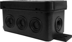 ViPlast 038-05 Puszka natynkowa 8-wlotowa wym/zew 80x45x41 mm IP54 czarna 2827 2