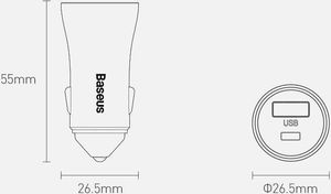 Ładowarka Baseus Golden Contactor Pro 1x USB-A 1x USB-C 3 A  (TZCCJD-03) 17