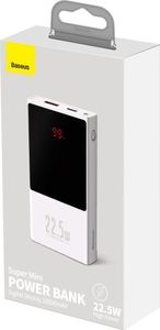 Powerbank Baseus Baseus Power Bank 10000 Mah Usb / Usb Typ C 22,5 W 5 A Quick Charge 3.0 Afc Fcp Biały (Ppmn-A02) 5