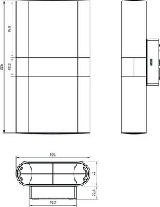 Kinkiet CX80 Zewnętrzna lampa naścienna z czujnikiem ruchu theLeda TH-N 1247 8