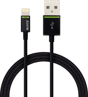Kabel USB Leitz USB-A - Lightning 2 m Czarny (62130095) 1