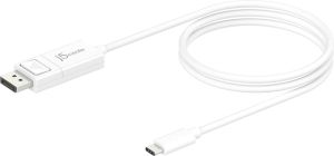 Kabel USB j5create USB-C DisplayPort, 1.2m, Biały (JCA141) 2
