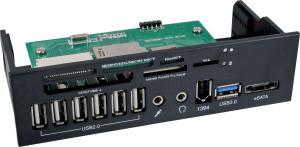 InLine Panel przedni USB 2.0 + USB 3.0 + eSATA + czytnik kart + audio (33394G) 1