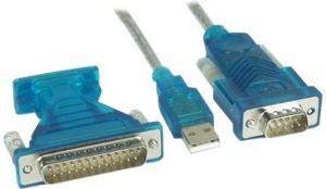 Kabel USB InLine USB-A - DB-9 1.8 m Przezroczysty (33396) 1