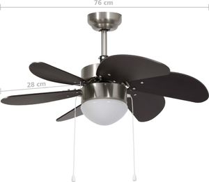 Wentylator vidaXL Sufitowy z lampą 51488 76 cm 8