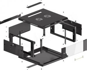 Szafa Lanberg Wisząca 19" 4U (WF01-6604-10B) 9