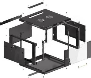 Szafa Lanberg Wisząca 19" 6U (WF01-6606-10B) 5