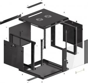 Szafa Lanberg Wisząca 19" 9U (WF01-6609-10B) 9