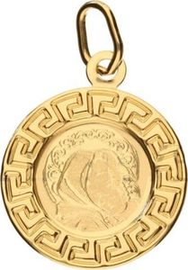 Lovrin Złoty medalik 585 grecki wzór Matka Boska 0,67 g 1