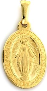 Lovrin Złoty medalik 333 Szkaplerz dwustronny z Niepokalaną 1