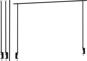 Mondex Stelaż do oświetlenia nad stół metalowy czarny 135-250cm 1