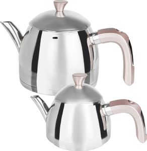 Gorgel Czajnik podwójny do parzenia tureckiej herbaty PREMIUM różowy 1,5 L 2