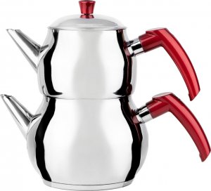 Gorgel Czajnik do parzenia tureckiej herbaty podwójny czerwone uchwyty 1,6 L 1