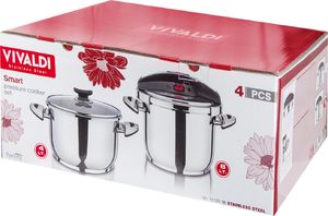 Gorgel Szybkowar + garnek ZESTAW PREMIUM 4L + 6L Wysoka jakość Zamienne pokrywki INDUKCJA 12