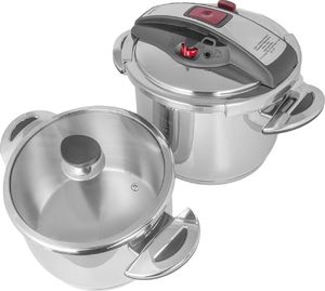 Gorgel Szybkowar + garnek ZESTAW PREMIUM 4L + 6L Wysoka jakość Zamienne pokrywki INDUKCJA 4
