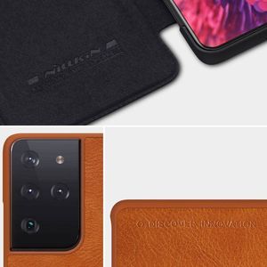 Nillkin Etui Nillkin QIN do Samsung Galaxy S21 Ultra (Czerwone) uniwersalny 5