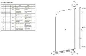 Parawan nawannowy Cersanit Parawan nawannowy Easy New 140x70cm szkło transparentne (S301-289) 10