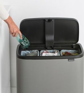 Kosz na śmieci Brabantia do segregacji na przycisk szary (127229) 3