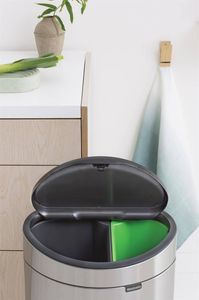 Kosz na śmieci Brabantia do segregacji na przycisk srebrny 4