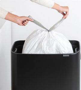 Kosz na śmieci Brabantia do segregacji na przycisk czarny 6
