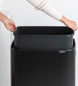 Kosz na śmieci Brabantia do segregacji na przycisk czarny 7