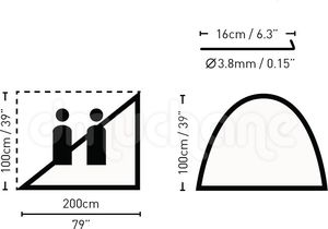 Bestway Namiot turystyczny Ramble X2 100 x 200 x 100 cm Bestway 68001 2