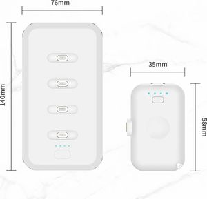 Powerbank Powerbank Magnetyczny 4w1 4x1200mAh + Stacja dokująca 8000mAh Wymienne końcówki ładowania (USB Typ C + Lightning + Micro USB) Magnetic Finger biały 2