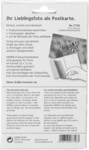 Herma Etykiety na pocztówki (7758) 2