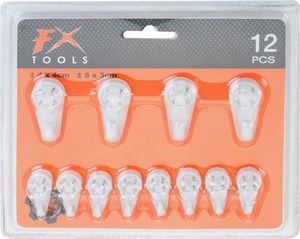 FX Tools Haczyk SZPILKOWY wieszak do betonu drewna ściany zawieszka zestaw 12 sztuk 3