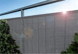 Mata balkonowa osłonowa 1,5x5 m grafit szara 1