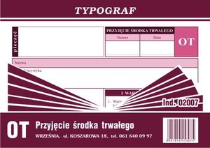 Typograf Druk OT Przyjęcie środka trwałego Typograf 1