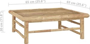 vidaXL Zestaw mebli do ogrodu ciemnoszare poduszki bambus 2.cz 7