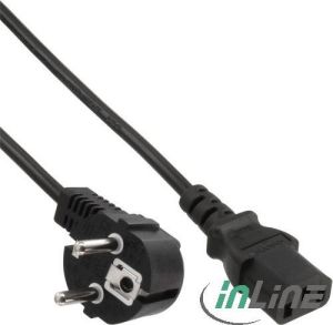Kabel zasilający InLine Schuko - IEC 320 C13 10m czarny (16655M) 1