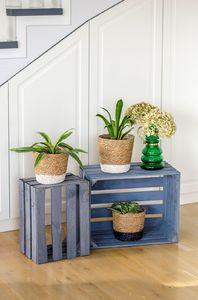Kosz wiklinowy osłonka Moroccan Biały L 20cm 2