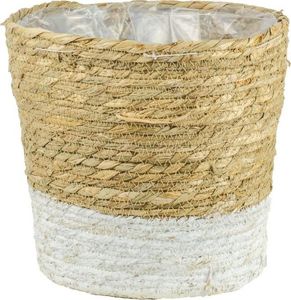 Kosz wiklinowy osłonka Moroccan Biały L 20cm 3