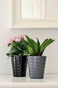 Tajemniczy ogród Osłonka doniczka ceramiczna HAVEN ciemno szara 2